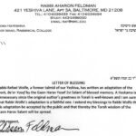 Rav Aharon Feldman michtav bracha